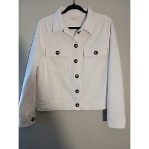 MELLODAY Button-down Shirt Cropped Jacket  Size M